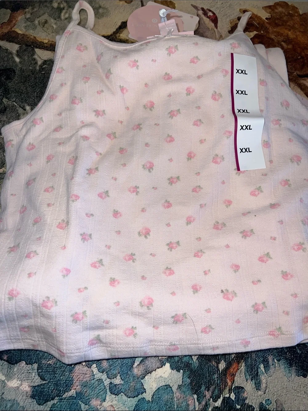 LOVESHACKFANCY BLOOMING HEIRLOOM FRENCH TERRY WIDE LEG SWEATPANTS/TOP 💐🎀NWT  XXL
